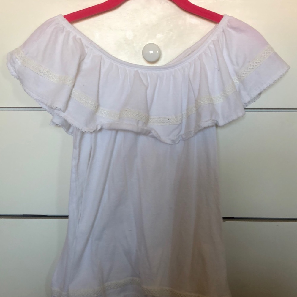 White off the shoulder top